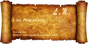 Lax Magdolna névjegykártya