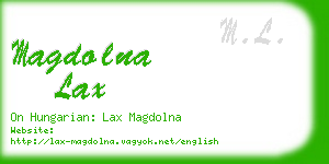 magdolna lax business card